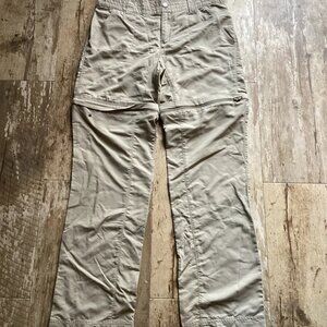 COLUMBIA Titanium Convertible Hiking Pants Beige Omni-Dri Women’s 6